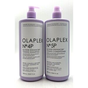 Olaplex No. 4P Blonde Enhancer Toning Shampoo & No. 5P Conditioner 33.8 oz Duo